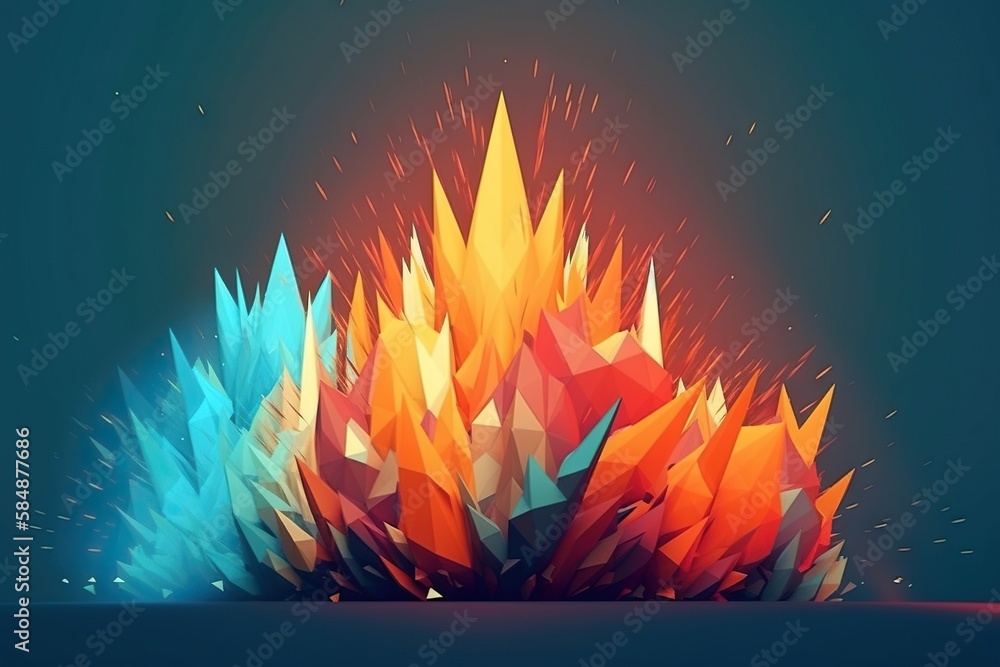 Fototapete a colorful abstract background with a bunch of different shapes and sizes glacier animation motion g