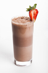 chocolate milkshake with strawberry