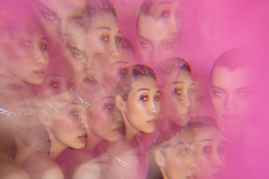 Trendy Abstract Fashion Portrait 