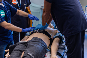 Emergency medecine training - obrazy, fototapety, plakaty