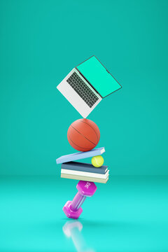 Work / study / life multitasking balance concept