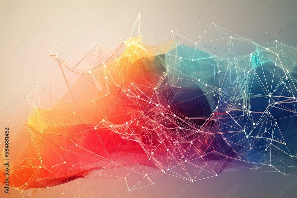 Poster a colorful abstract background with lines and dots on it with a white background deep sea trench gra