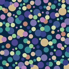 Cool low saturated colorful circle pattern dots vector background isolated on square template. Vector wallpaper with simple flat art style.