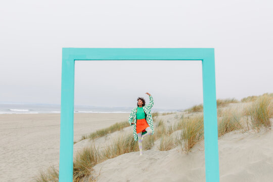 Surreal beach scene