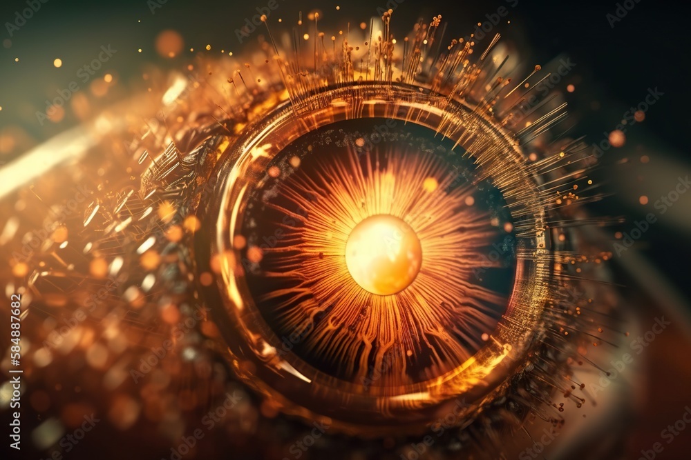 Poster a close up of a bright orange object with a black background factory animation motion graphics gener