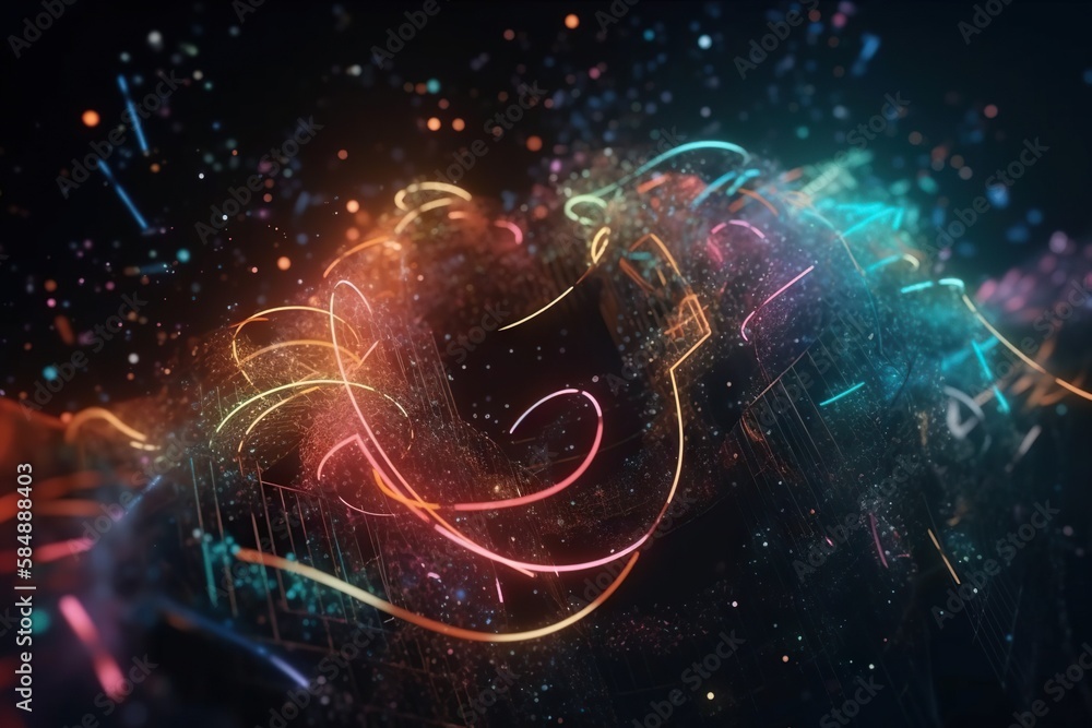 Poster a colorful abstract background with a black background and a blue background deep sea trench animati
