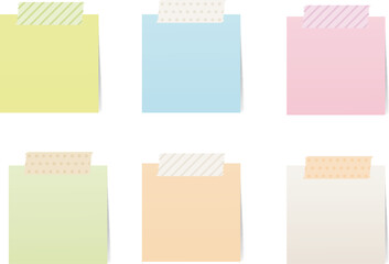 マステでとめられたふせん