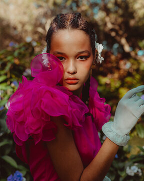 Young afro latinx woman portrait