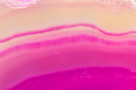 Linear Patterns On A Pink Agate  