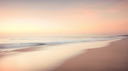Fototapeta na wymiar Sea beach at sunrise. Generative AI
