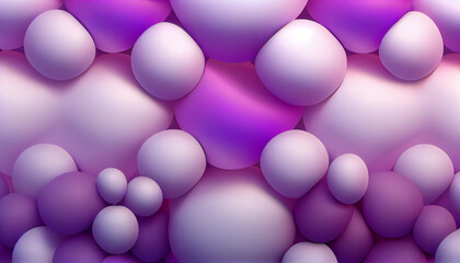 Abstract purple pattern decoration with multi colored circles ,generative AI