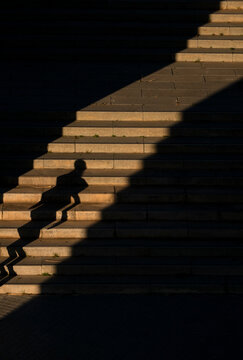 Sunlight On Stone Stairs