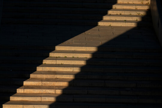 Sunlight On Stone Stairs