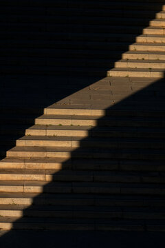 Sunlight On Stone Stairs