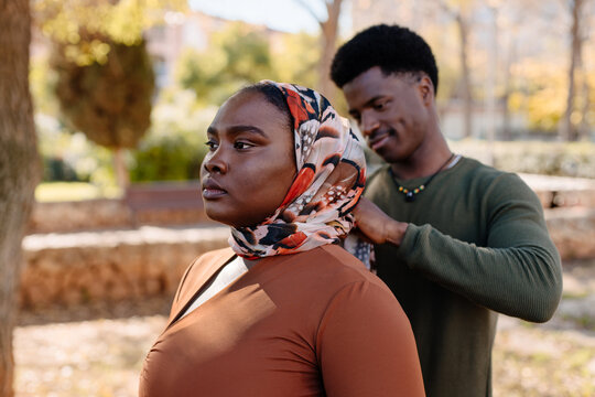 Black muslim couple