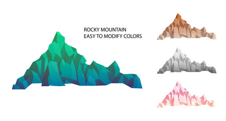 Rocky mountains illustration nature landscape 