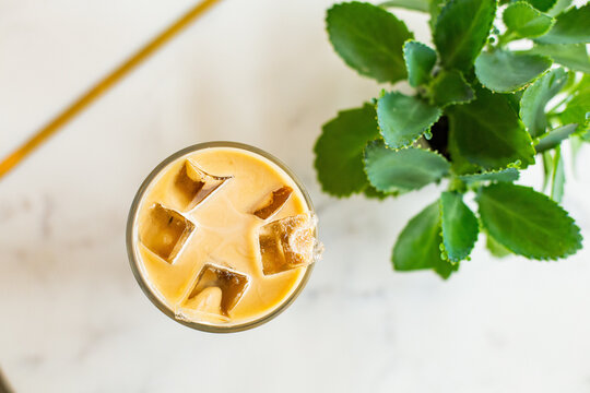 Iced Latte from Above