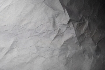Design space grey crumpled paper textured background. Created with Generative AI Technology
