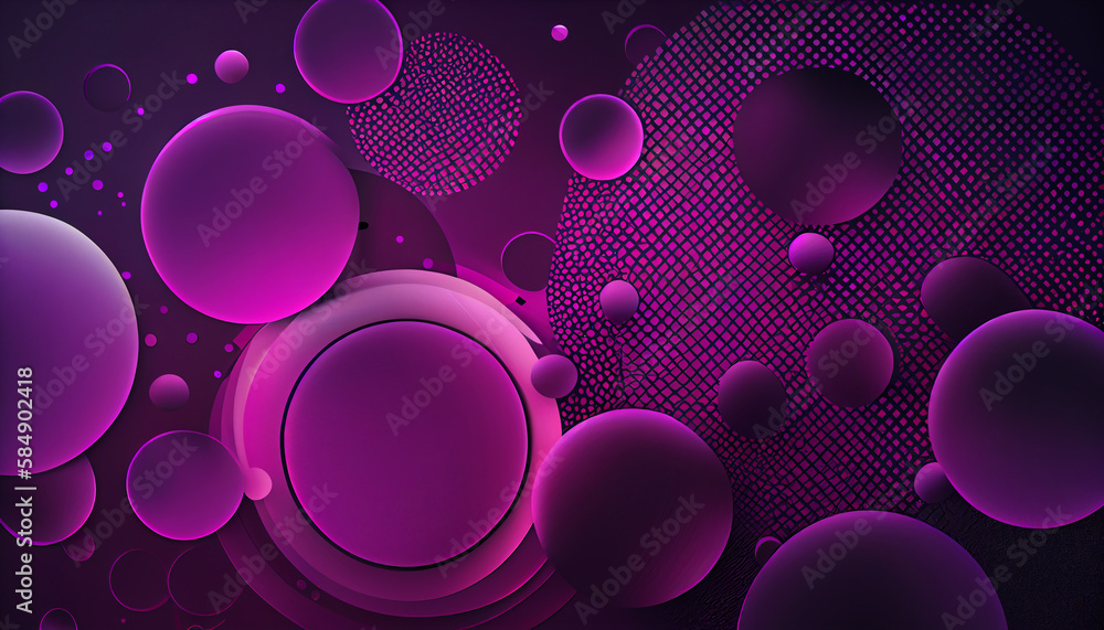 Aufkleber abstract circle pattern in multi colored liquid backdrop ,generative ai