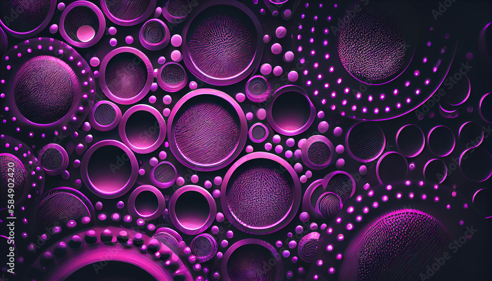 Poster abstract metallic pattern shape in vibrant blue backdrop ,generative ai