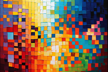 Fototapeta premium Mosaico de Colores al Óleo
