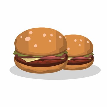  2D Fast Foods illustration Drawing with full colour image 