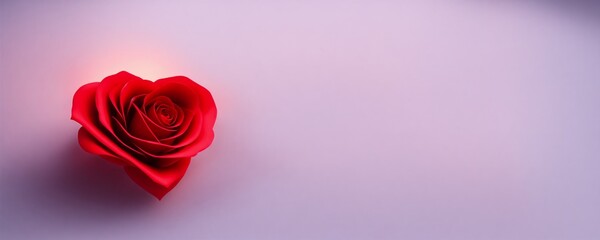 red rose with a heart shaped candle  / Valentine's Day / Heart / Love
