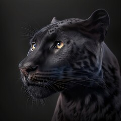 "Sleek and Mysterious: A Captivating Stock Photo Featuring a Majestic Black Panther as a Striking and Powerful Subject that Commands Attention and Inspires the Imagination