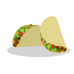  2D Fast Foods illustration Drawing with full colour image 