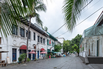 Different views of the Taman Fatahillah Plaza in Jakarta, museums, coffee shops and vibrant local vibes 