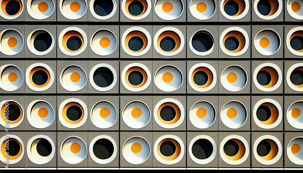 Aufkleber a modern design of abstract shapes and colors ,generative ai
