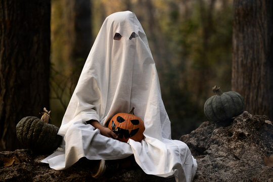 Portrait of a child on halloween