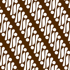 Javanese batik parang seamless pattern. Can be use for a background or ornament in your design. Gives an ethnic and vintage impression.