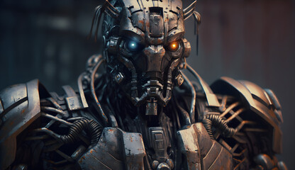 a robot with a sophisticated futuristic style created with generative AI