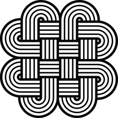 abstract intertwined pattern symbol vector