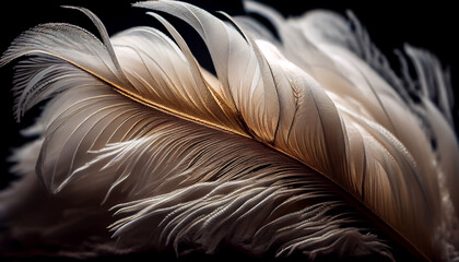 Feather fragility showcases animal elegance in nature ,generative AI