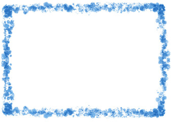 きれいな水彩風の枠素材　透過PNG