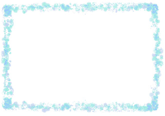 きれいな水彩風の枠素材　透過PNG