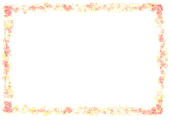 きれいな水彩風の枠素材　透過PNG