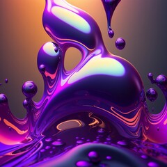 ultraviolet liquid background with bubbles
