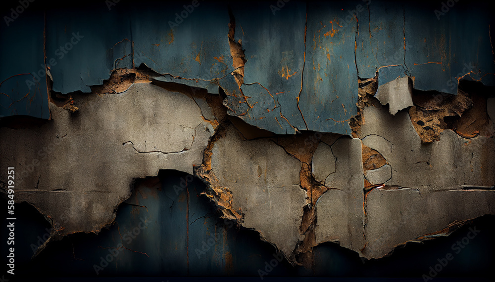 Poster old dirty backgrounds with rusty damaged textures ,generative ai