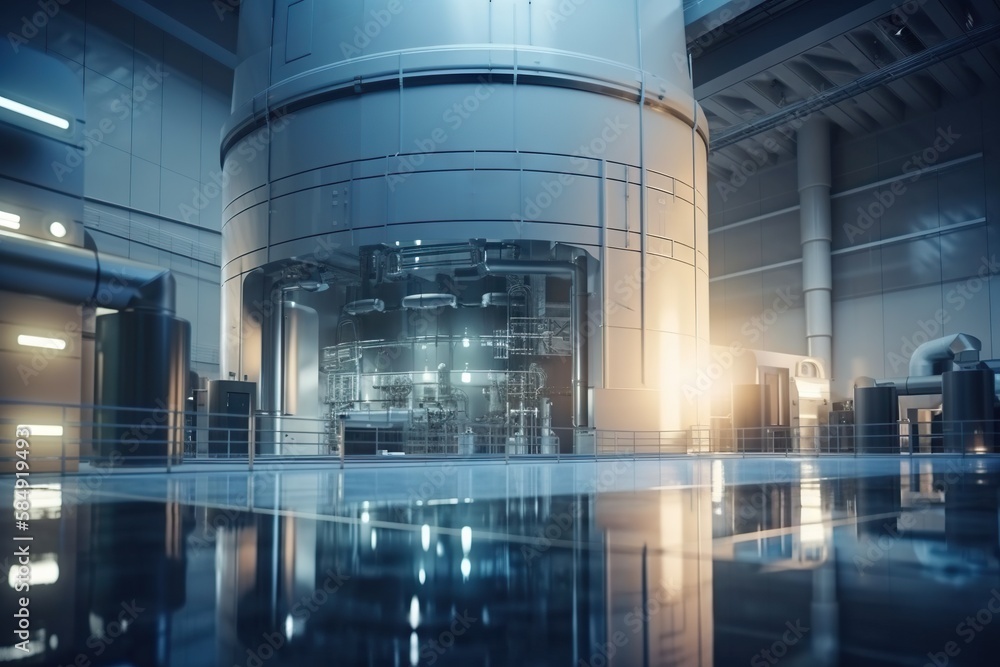 Poster a large building with a lot of windows and a lot of lights factory constructivism manufacturing plan