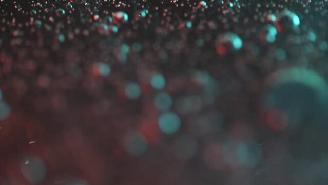 Orange and Teal Bokeh Bubbles