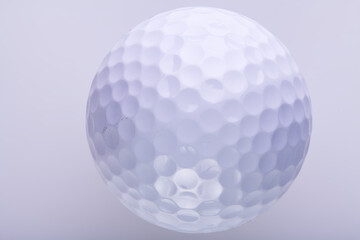 Old Golf Ball Close-up On Light Background