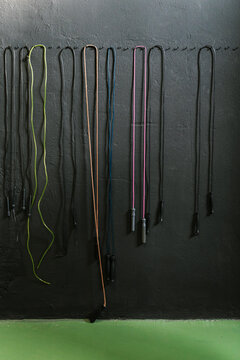 Multicolored sport equipment for skipping