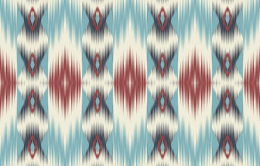 Ethnic abstract ikat art. Fabric Morocco, geometric ethnic pattern seamless  color oriental. Background, Design for fabric, curtain, carpet, wallpaper, clothing, wrapping, Batik, vector illustration