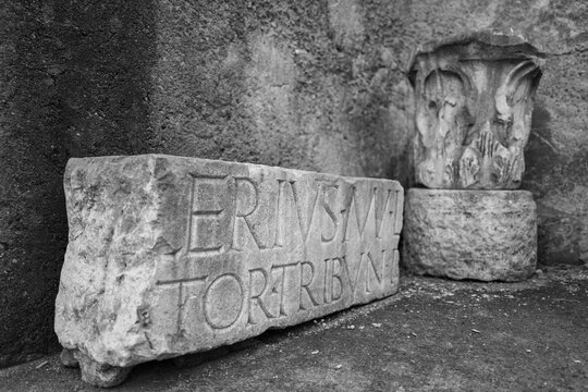 Roman inscription of a capital