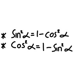 Simple math formulas written in handwritten style