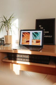 Sunny Workspace At Home.