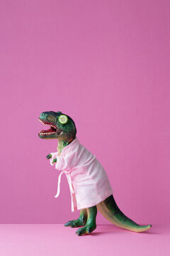 Dinosaur enjoying a spa day